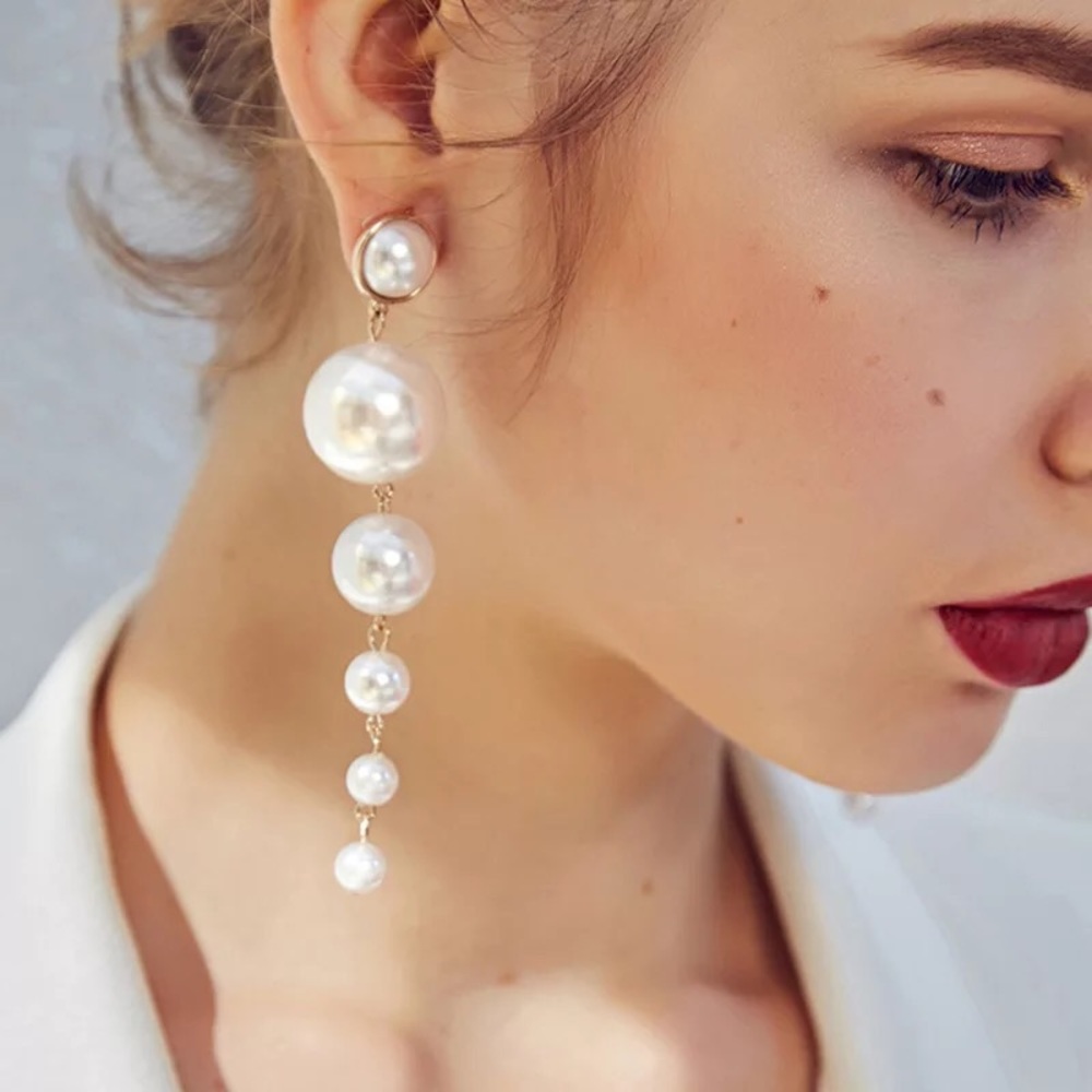 Tiered Pearl Dangles Drop Earring